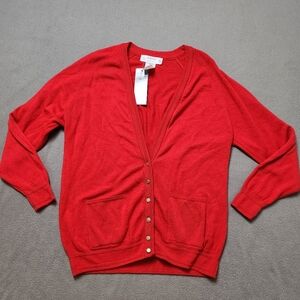 St Michael 100% Lambs Wool Red Sweater Size 8 / 36